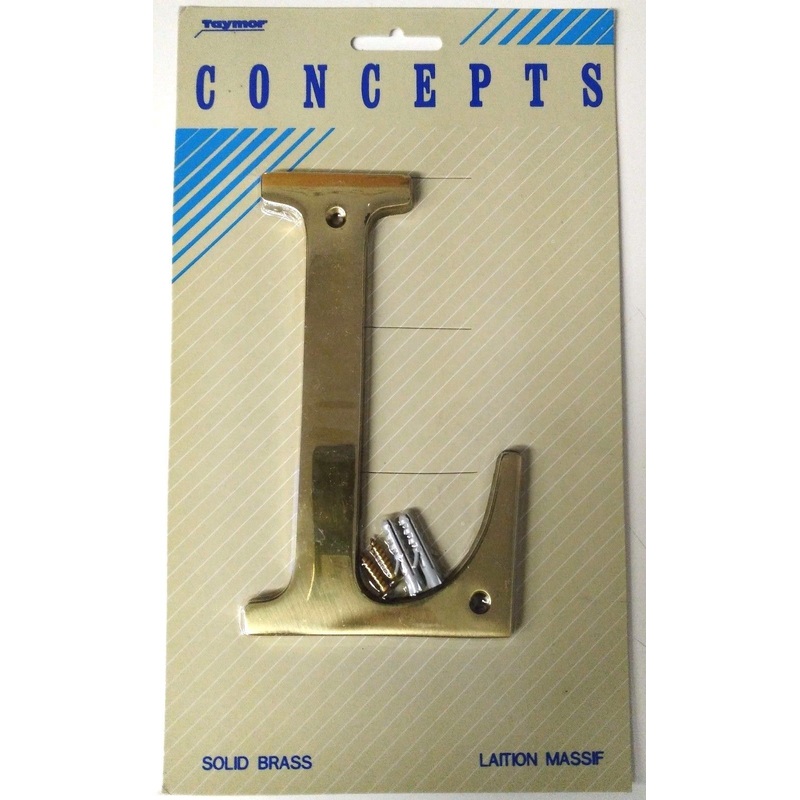 Taymor Concepts 27-BL6L Solid Brass 6" House Letter L