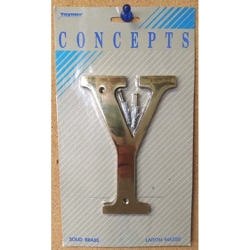 Taymor Concepts 27-BL6Y Solid Brass 6" House Letter Y