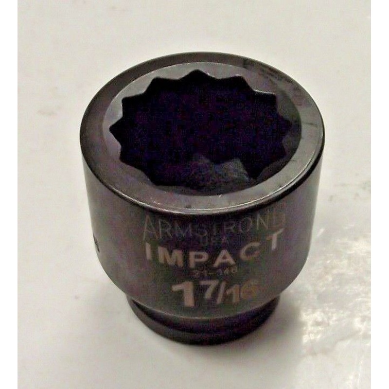 Armstrong 21-146  3/4" Drive 12 Point Impact Socket 1-7/16" USA