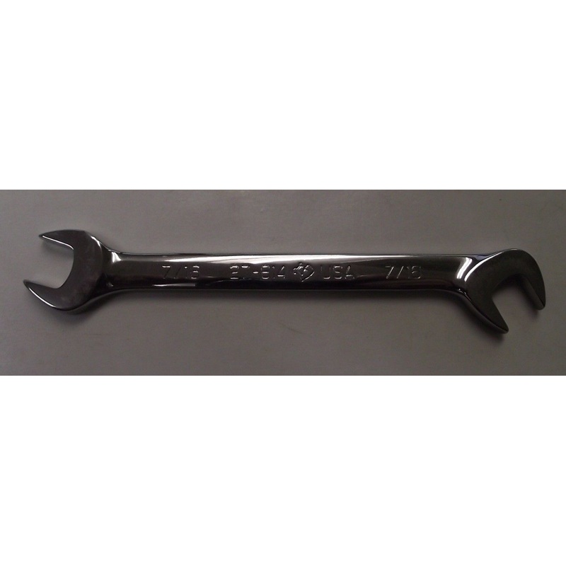 Armstrong 27-814 7/16" Open End 15 And 60 Full Polish Angle Wrench USA
