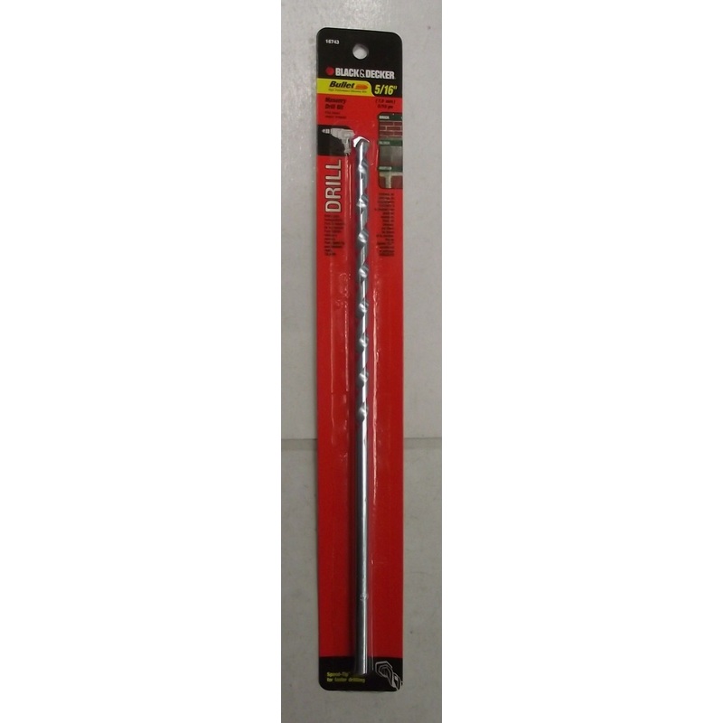 Black & Decker Bullet 16743 5/16" By 12" Masonry Drill Bit