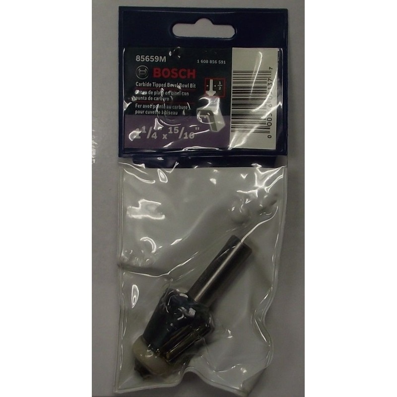 Bosch 85659M 1-1/4" Carbide Tipped Bevel Bowl Bit Router Bit 1/2" Shank