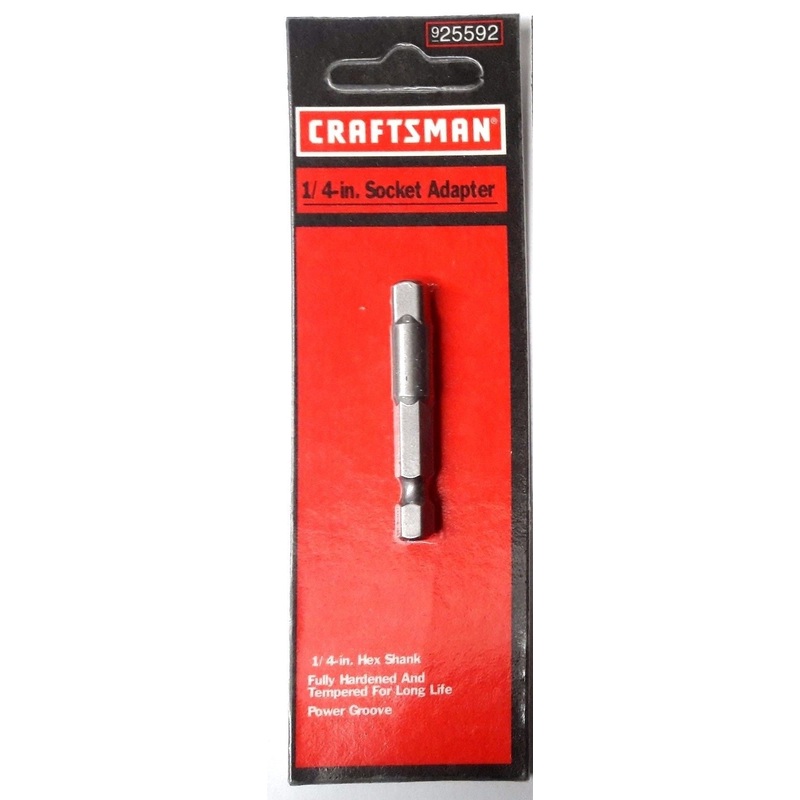 Craftsman 1/4" Socket Adapter 1/4" Hex Shank 25592