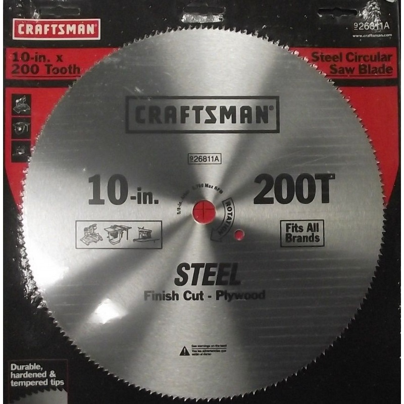 Craftsman 26811 10" x 200 Tooth Saw Blade Crosscut / Plywood