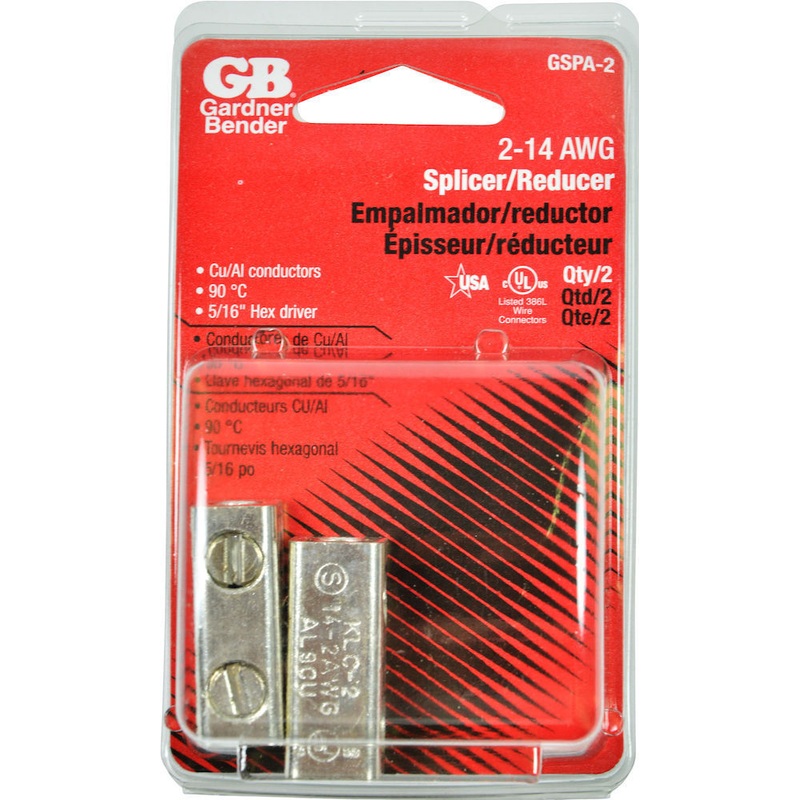 Gardner Bender GSPA-2  2-14 AWG Splicer / Reducer 2 Pack USA