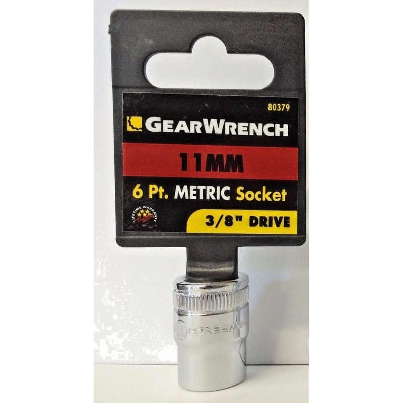 GearWrench 80379 3/8" Drive 6 Point Standard Socket 11mm