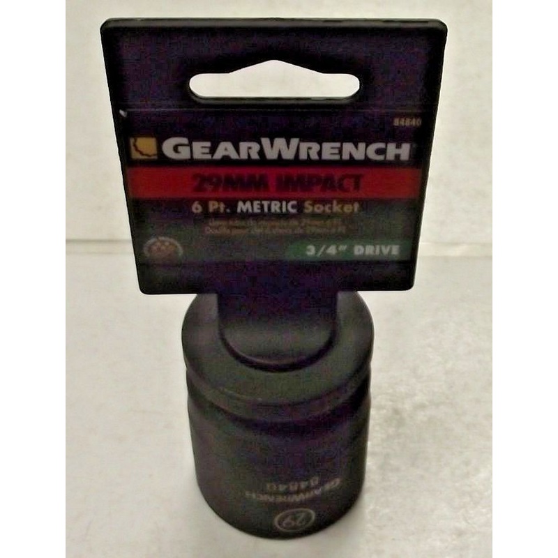 GearWrench 84840 3/4" Drive 6 Point Standard Impact Metric Socket 29mm