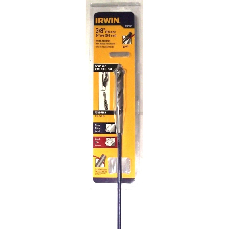 IRWIN 1890945 3/8" x 24" Flexible Installer Drill Bit