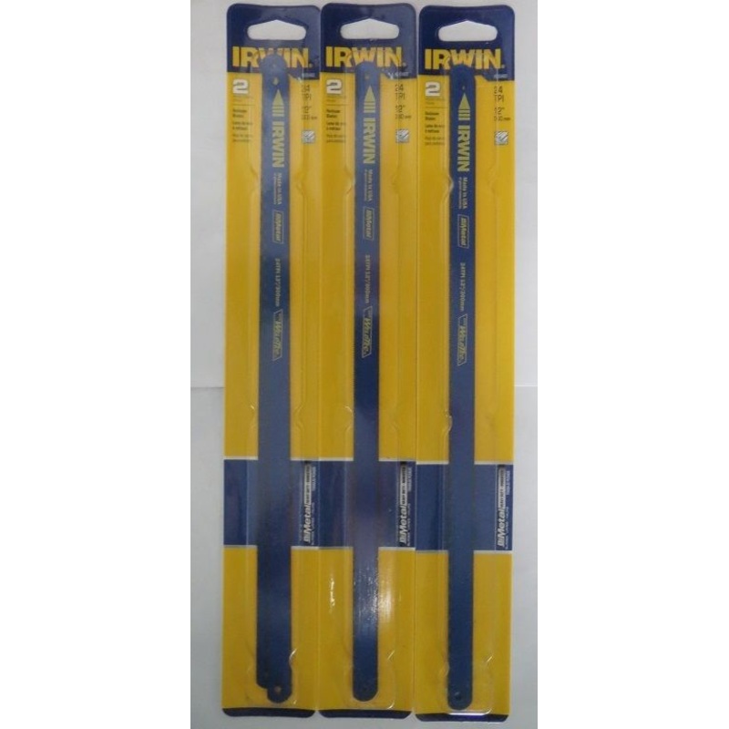 Irwin 4935483 Hack Saw Blade Bi-Metal 12" 24tpi 3-pks of 2 For 6 Blades USA