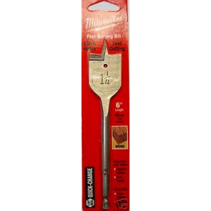 Milwaukee 48-27-1251 1 1/4" Flat Boring Spade Bit