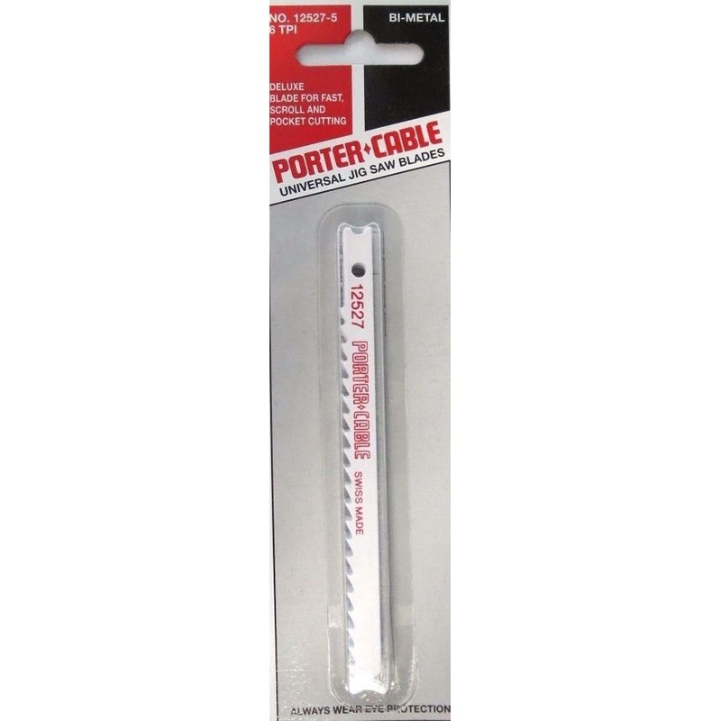 Porter-Cable 12527-5  6 TPI Universal Bi-Metal Jig Saw Blades Swiss