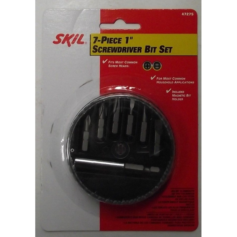 Skil 47275 7pc 1" Screwdriver Insert Bit Set