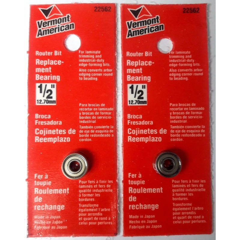 Vermont American 22562 1/2" O.D. Replacement Bearing 2PKS