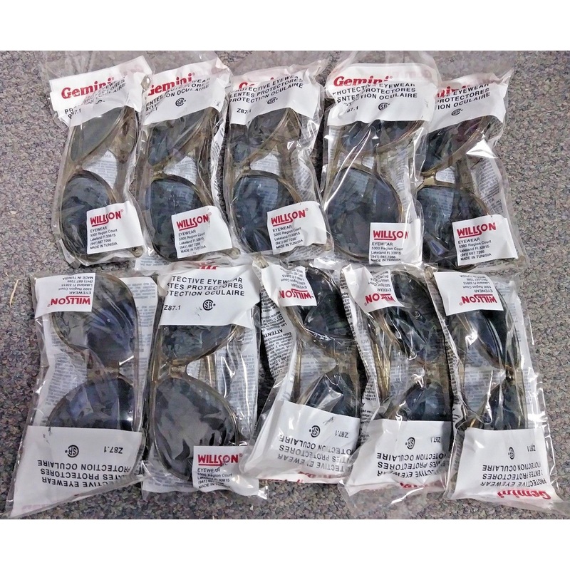 Willson Gemini Safety Glasses 10 Pairs 11130147 66mm