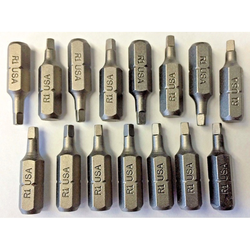 Bosch #1 x 1" Square Recess Bit 15pcs. USA 1609510202