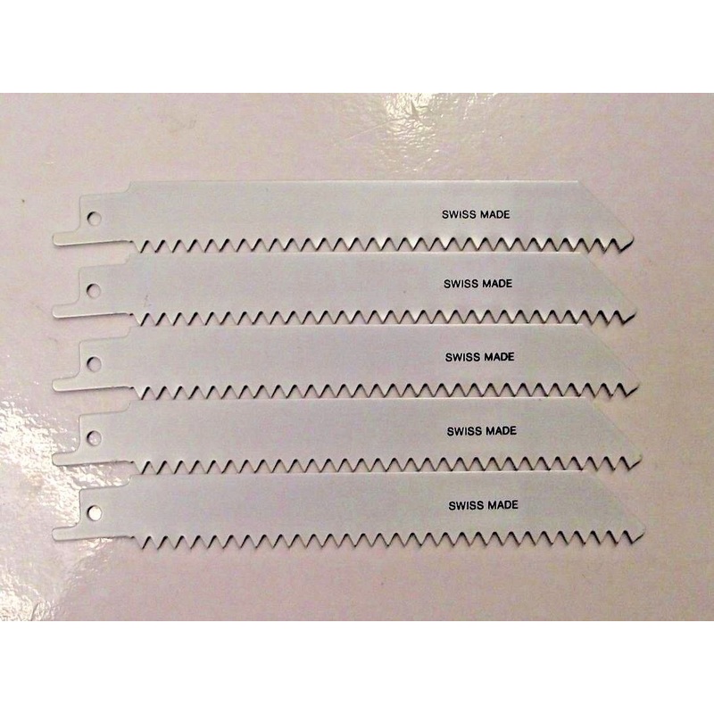 Bosch 2608652700 6" x 6 TPI Plaster & Block Reciprocating Blades Swiss 5PCS