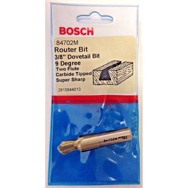 Bosch 84702M 3/8" Dovetail Bit 9 Degree Two Flute Carbide Tipped Router Bit USA