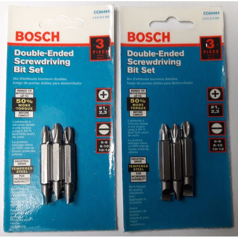 Bosch CC60464 Double-End Bits 2" Phillips Straight USA 2-3 Packs