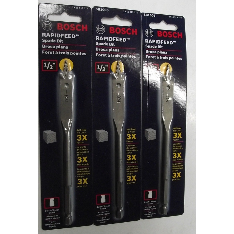Bosch SB1005 1/2'' x 6" Daredevil Spade Bit 3PKS