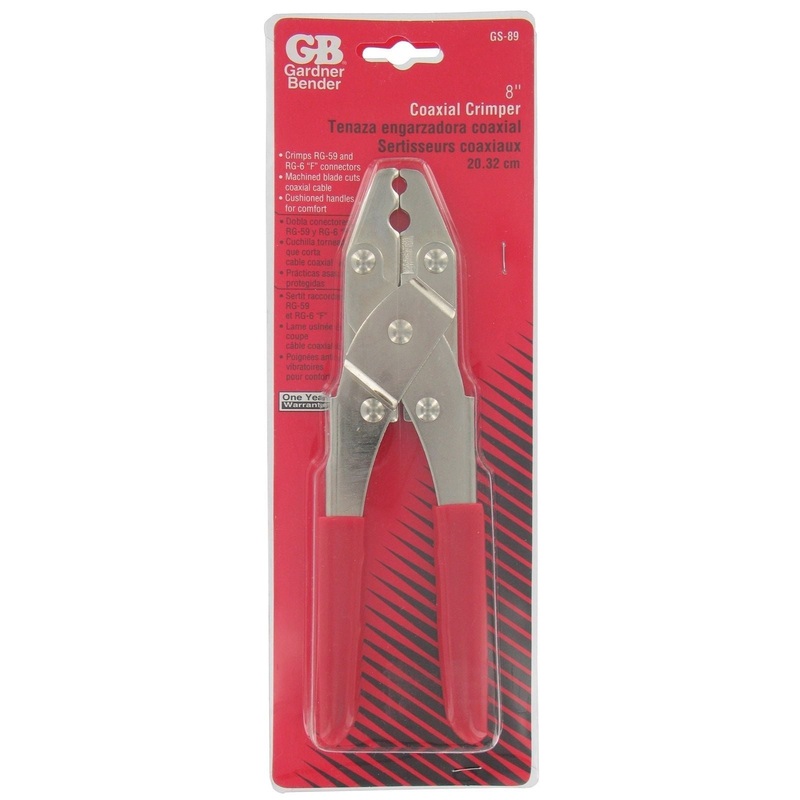 Gardner Bender GS-89 8" Coaxial Cable Cutter & Crimper