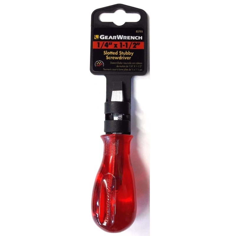 GearWrench 82705 1/4 x 1-1/2'' Stubby Slotted Screwdriver