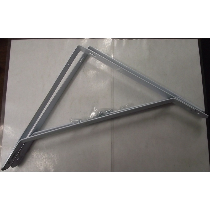 Harney Hardware 35494 11" Shelf Bracket Powder Coated White 2pcs.