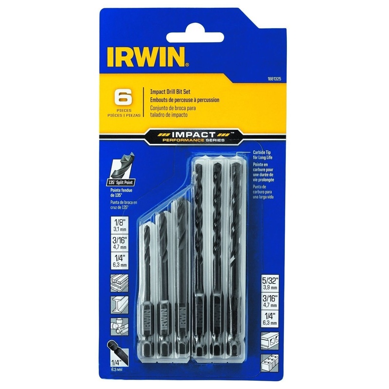 Irwin 1881325 Impact Performance Series 6 Piece Impact Drill Bit Set