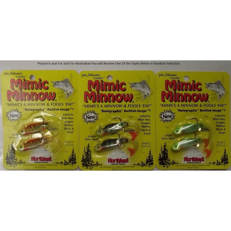 Mimic Minnow Fishing Lure MMC2 1/16oz Holographic Baitfish Image 1-2 Pack