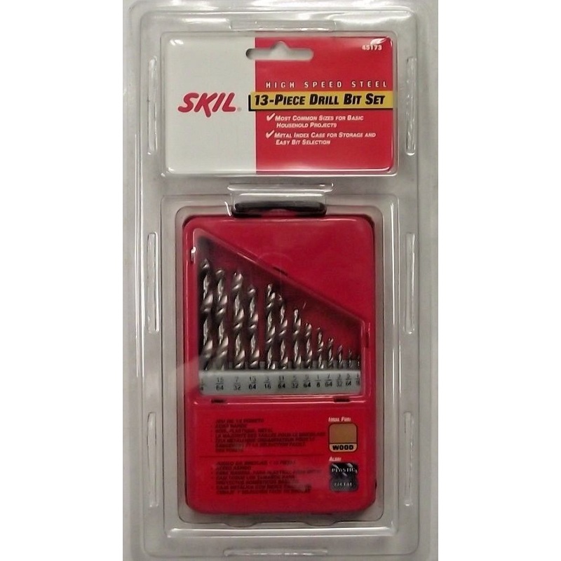 Skil 45173 13 Piece 1/4" to 5/64" Twist Drill Bit Set