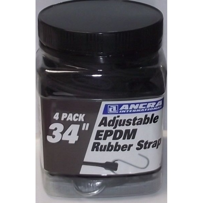 Ancra 95773 Adjustable EPDM Rubber Strap 34" Length 4 Pack