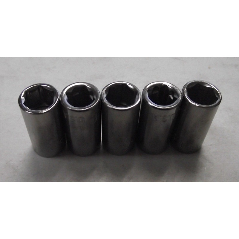Apex Danaher L511100 1/4" Drive 5/16" 6pt. Sockets 5pcs. USA
