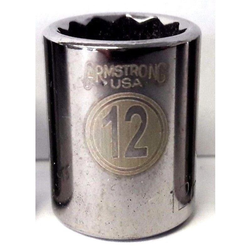 Armstrong 37-112 1/4" Drive 12mm Socket 12pt USA