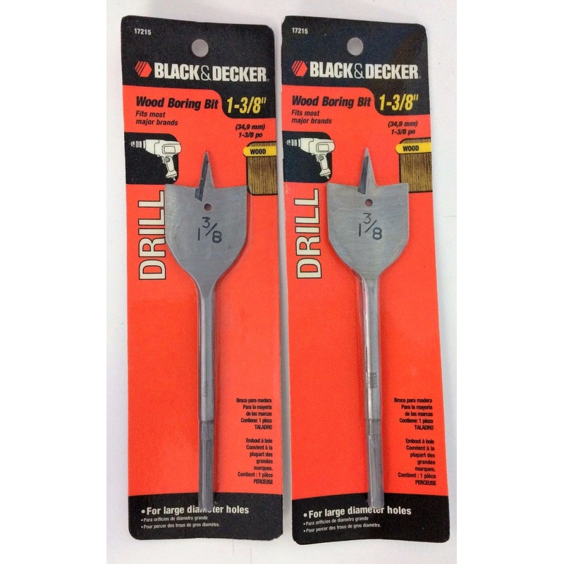 Black & Decker 17215 1-3/8" Wood Boring Drill Bit 2PCS