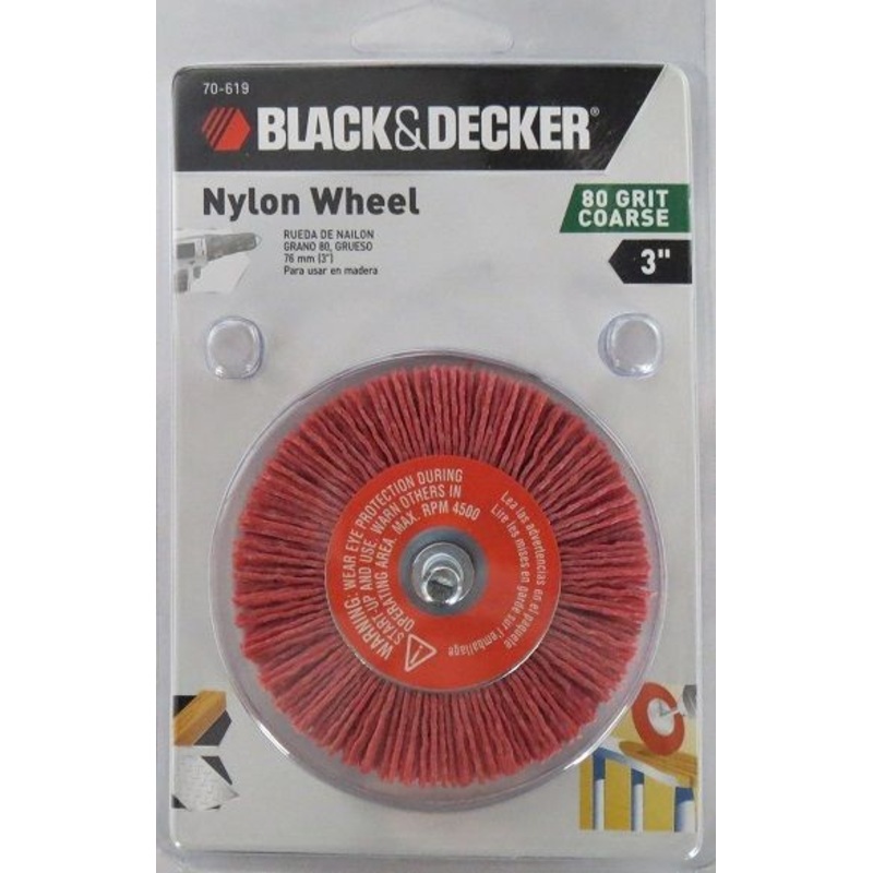 Black & Decker 3" Coarse Grit (#80) Nylon Wheel  70-619