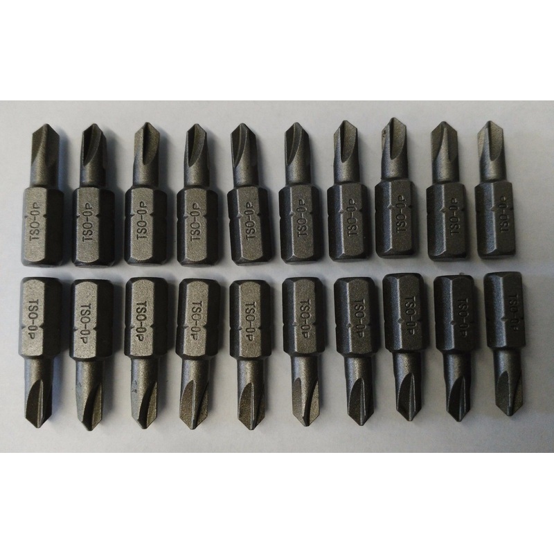 Bosch 2610000949 Torq Set #0 Insert Screw Bits 1" 20 Pieces