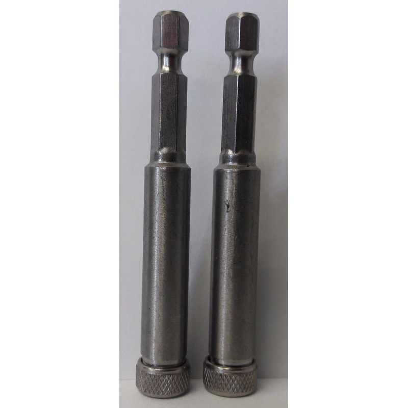 Bosch 2610001009 1/4" Hex Shank Magnetic Bit Holder Knurled End 2pcs