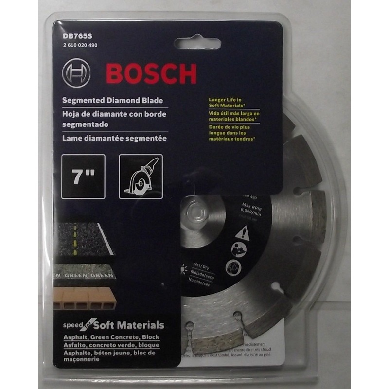 Bosch DB765S 7" Soft Material Segmented Diamond Saw Blade  7/8" Arbor