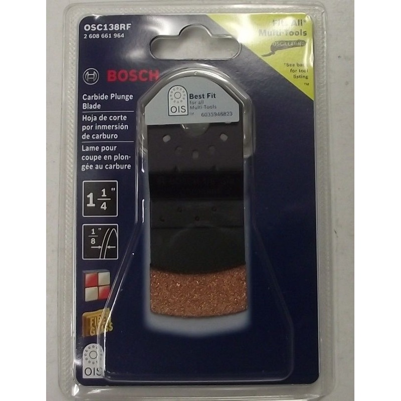 Bosch OSC138RF 1-1/4-Inch Carbide Grit Plunge Blade Swiss