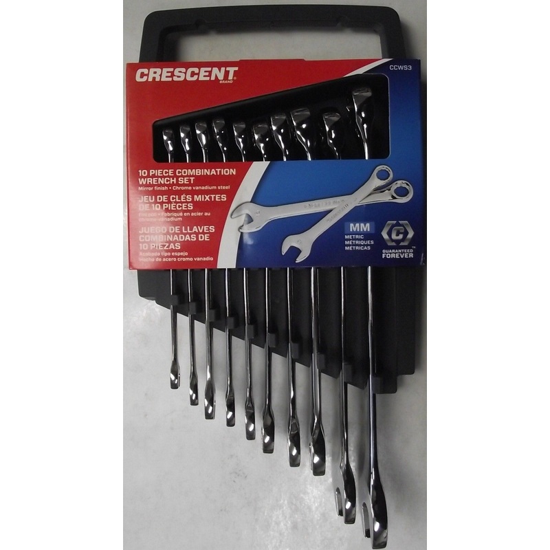 Crescent CCWS3 10pc. Metric Combination Wrench Set 12pt.