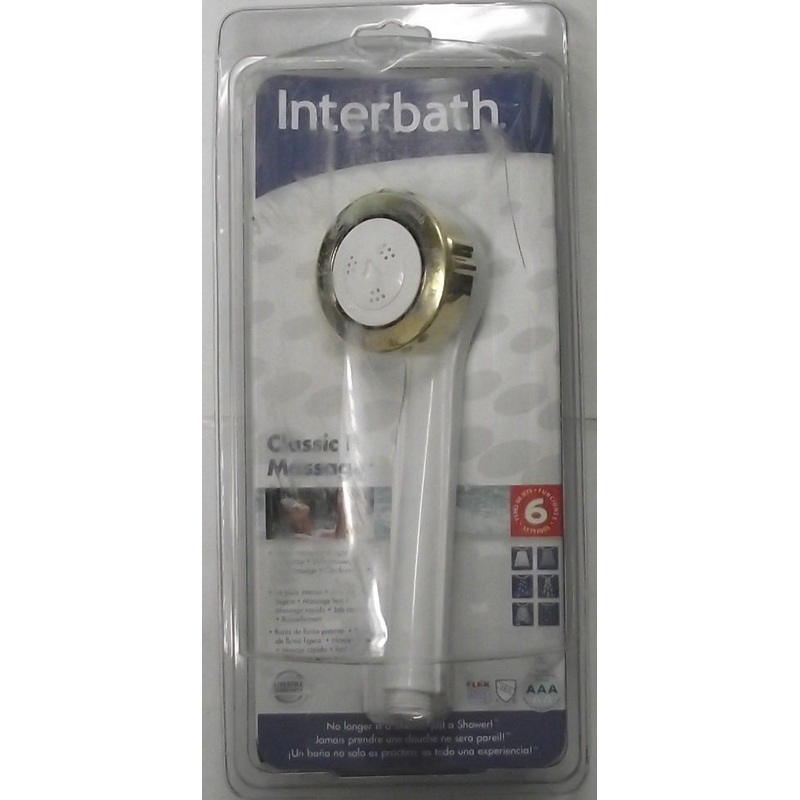 Interbath JV922BW 6 Function Classic 2 Massage Handshower Set