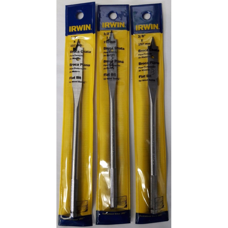 Irwin 3/8" Flat Boring Bit IW686 3PCS