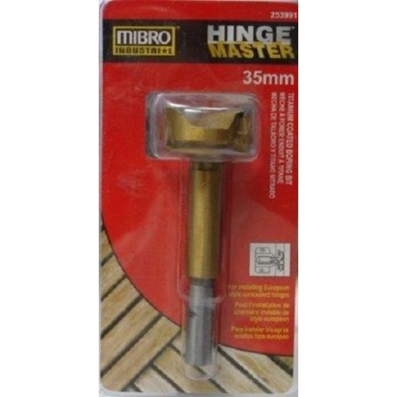 Mibro 253991 35mm Hinge Boring Bit Right Hand