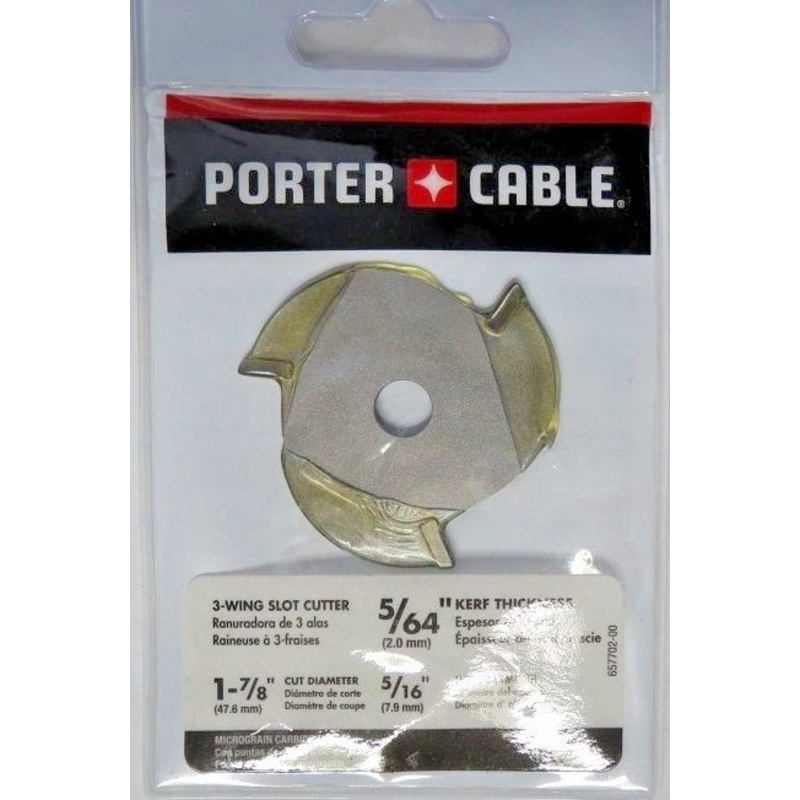 Porter Cable 43249PC 5/64 3-Wing Carbide Tipped Slot Cutter Router Bit 1/4 Shank