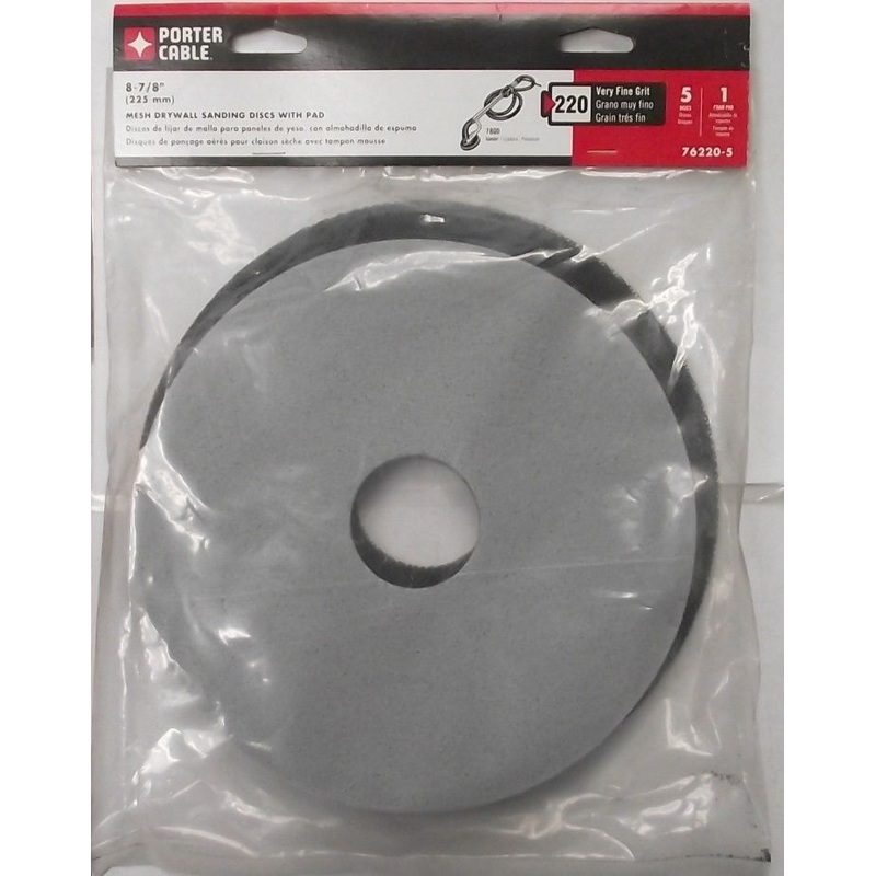 Porter Cable 76220-5 9" 220 Grit Drywall Pad With 5 Mesh Discs USA