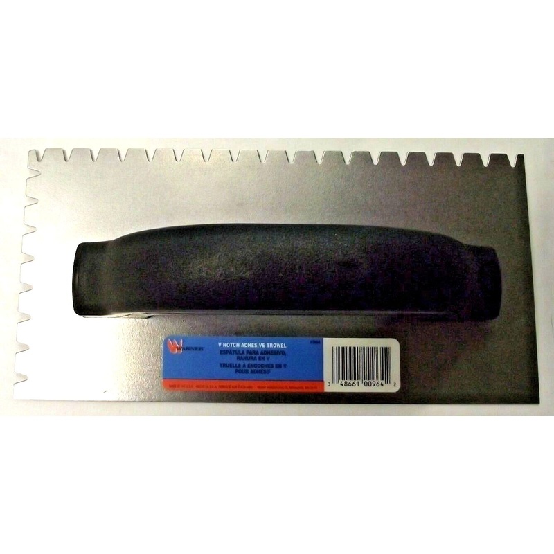 Warner 964 V-Notch Adhesive Trowel 1/4" & 3/16" USA