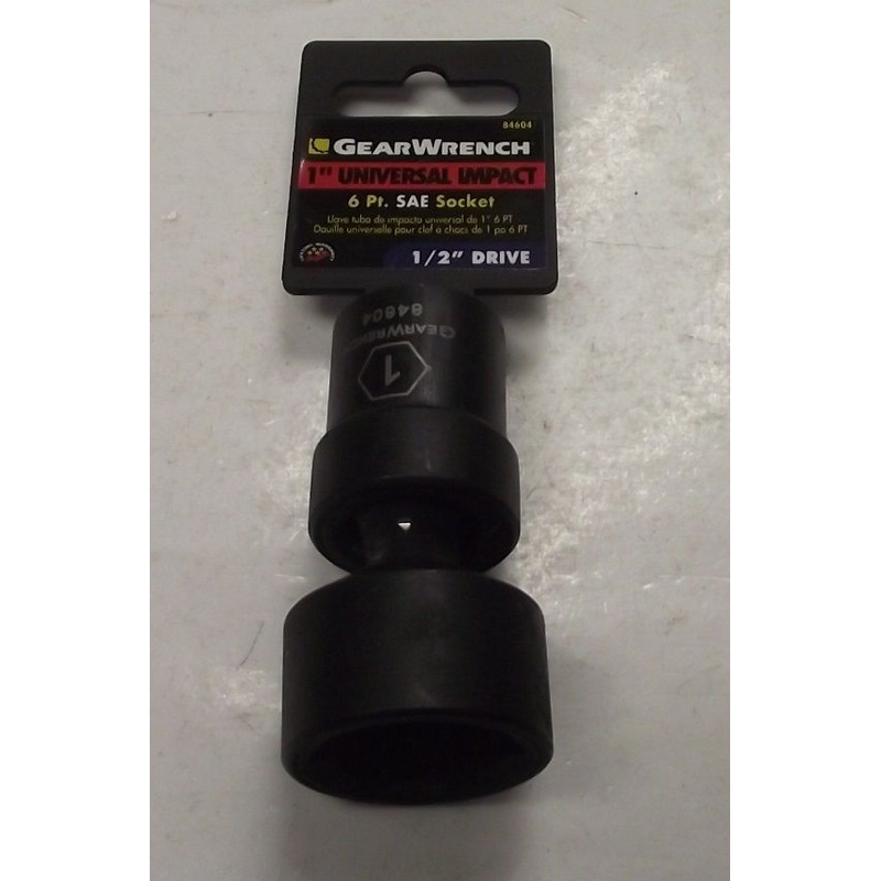 Gearwrench 1" Universal Impact Socket 1/2" Drive 6pt 84604