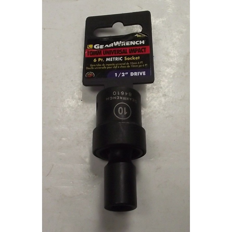 Gearwrench 10mm Universal Impact Socket 1/2" Drive 6pt 84610