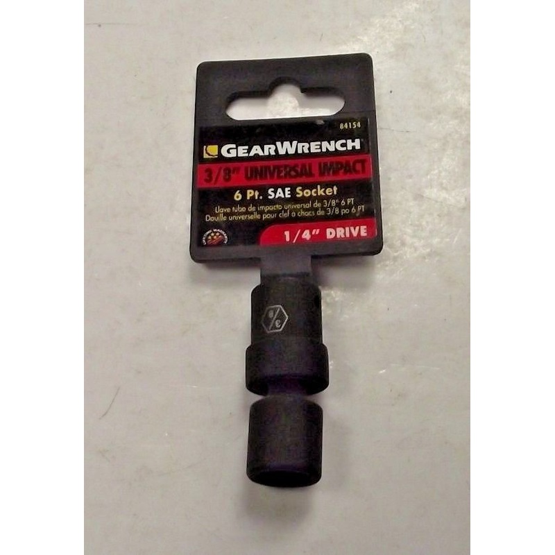 GearWrench 3/8" Universal Impact Socket 1/4" Drive 6pt 84154