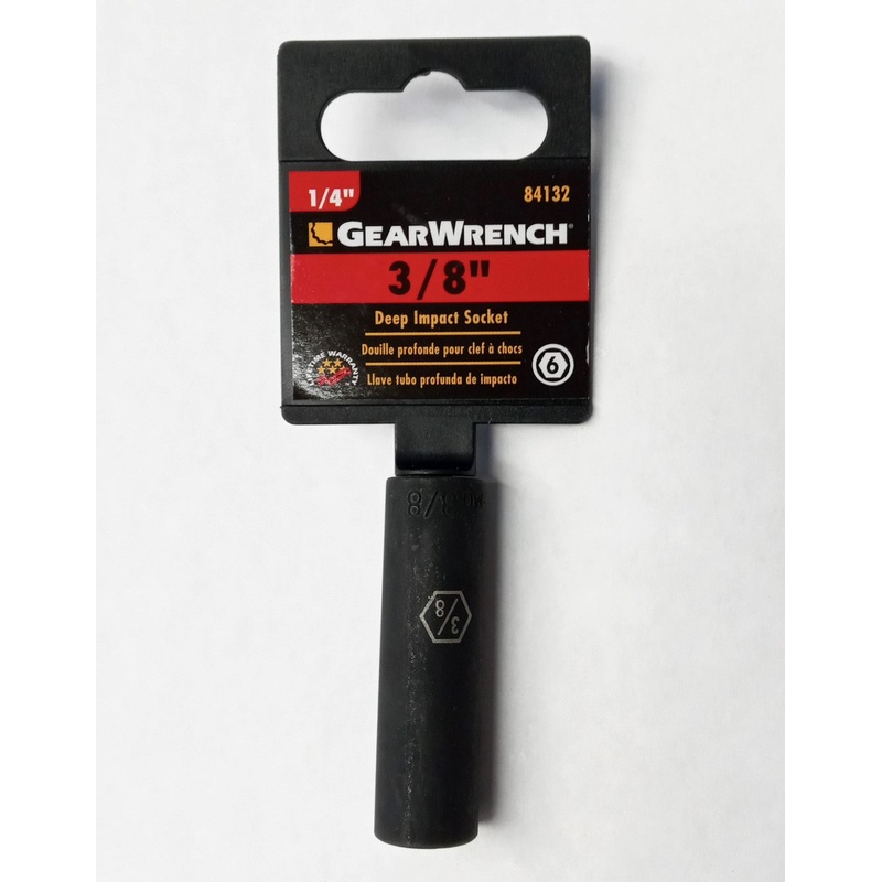 Gearwrench 84132 1/4" Drive 3/8" Deep Impact Socket 6pt