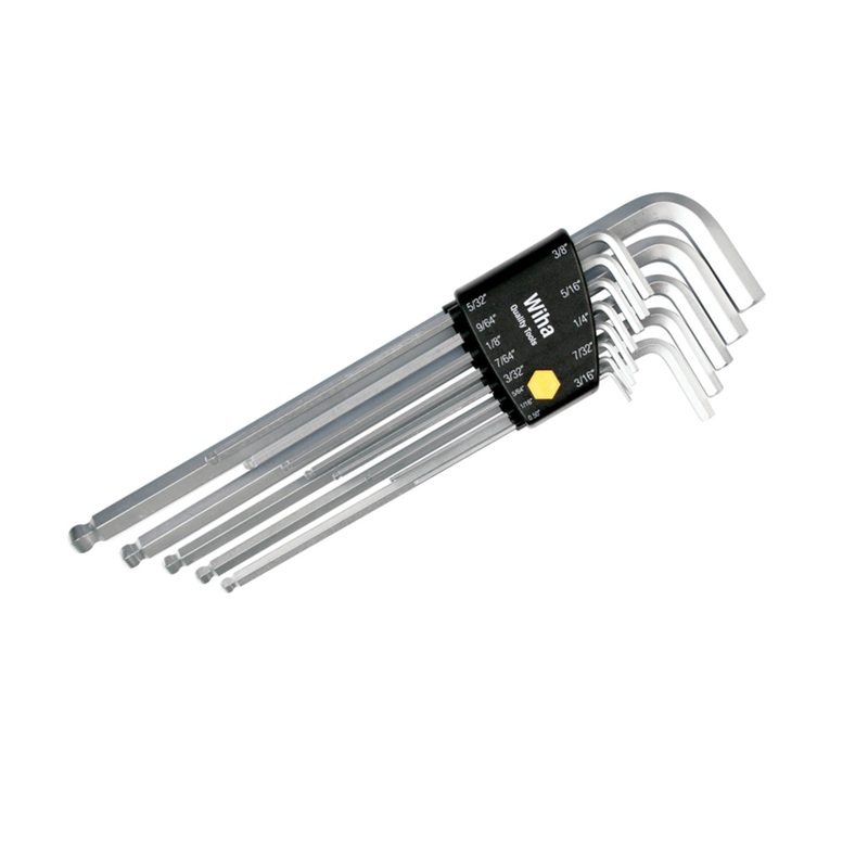 13 Piece Ball End Long Arm Hex L-Key Set - Inch